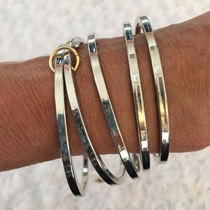 Jessica Simpson Silver Bangles